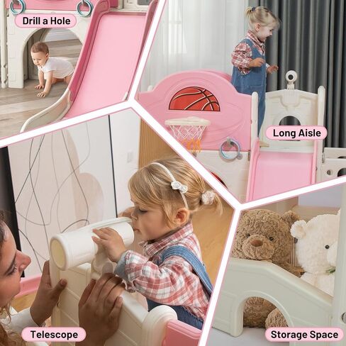 NYEEKOY 9 in 1 Bus-Themed Toddler Playground, Slide for Toddlers 1-3 in Saudi Arabia
