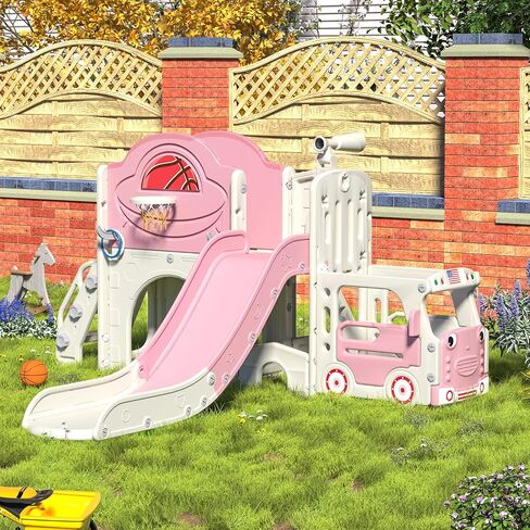NYEEKOY 9 in 1 Bus-Themed Toddler Playground, Slide for Toddlers 1-3 in Saudi Arabia