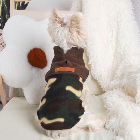 Leopard Dog Sweaters for Small Dogs Girl Boy Fleece Puppy Sweater Warm Soft Pet Holiday Clothes for Small Cats and Dogs Chihuahua Sweatshirt, S, Leopard in Kuwait