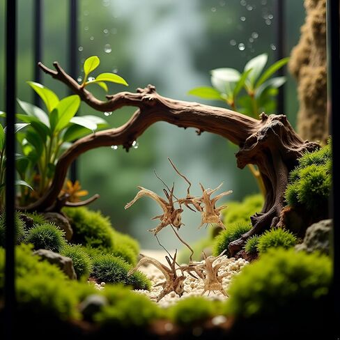 2PCS Aquarium Driftwood Branses Natural Wood الزواحف الجذع خشب الخشب زخرفة الخشب الديكور نبات الجذور الزخرفة. in Kuwait