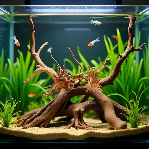 2PCS Aquarium Driftwood Branses Natural Wood الزواحف الجذع خشب الخشب زخرفة الخشب الديكور نبات الجذور الزخرفة. in Kuwait