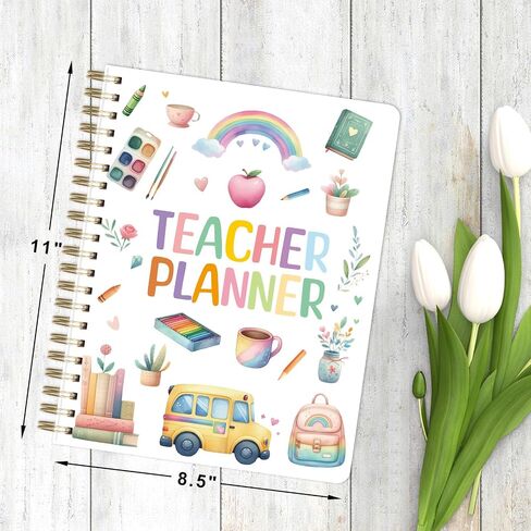Ceiba Tree Teacher Planner Undated Lesson Plan Book 10 Months Each Month 5 Weeks 8.5 X 11 inch with 5 Sheets Stickers School Teachers Classroom Supplies Must Haves in Saudi Arabia