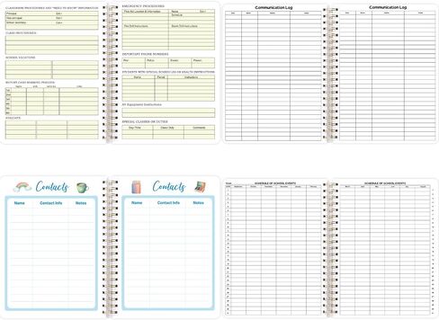 Ceiba Tree Teacher Planner Undated Lesson Plan Book 10 Months Each Month 5 Weeks 8.5 X 11 inch with 5 Sheets Stickers School Teachers Classroom Supplies Must Haves in Saudi Arabia