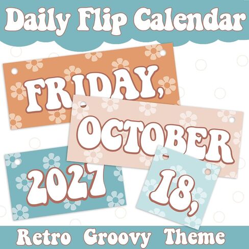 Flip Calendar for Classroom Colorful Flip Calendar Set Colorful Classroom Decoration for Whiteboard Classroom Teacher School Supplies in Saudi Arabia
