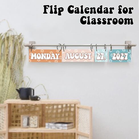 Flip Calendar for Classroom Colorful Flip Calendar Set Colorful Classroom Decoration for Whiteboard Classroom Teacher School Supplies in Saudi Arabia