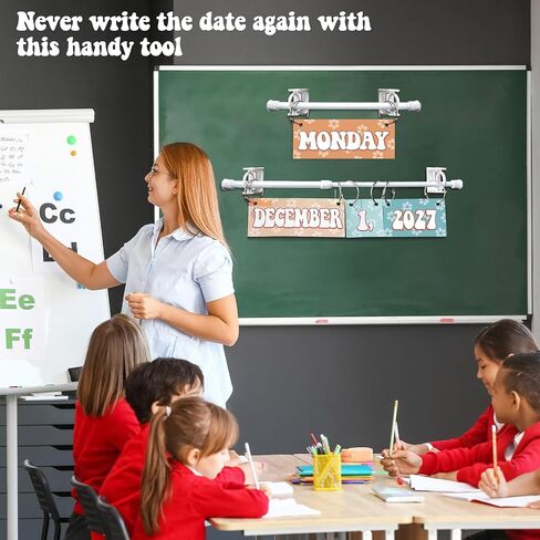 Flip Calendar for Classroom Colorful Flip Calendar Set Colorful Classroom Decoration for Whiteboard Classroom Teacher School Supplies in Saudi Arabia