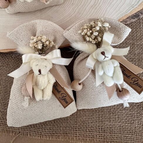 لافندر معطر على شكل دب تيدي لطيف على شكل أكياس كبيرة • أكياس ، أكياس للأدراج • زهرة مجففة باقة باقة ميني • طفل ، دش الزفاف (20 قطعة) in Kuwait