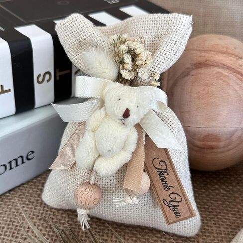 لافندر معطر على شكل دب تيدي لطيف على شكل أكياس كبيرة • أكياس ، أكياس للأدراج • زهرة مجففة باقة باقة ميني • طفل ، دش الزفاف (20 قطعة) in Kuwait