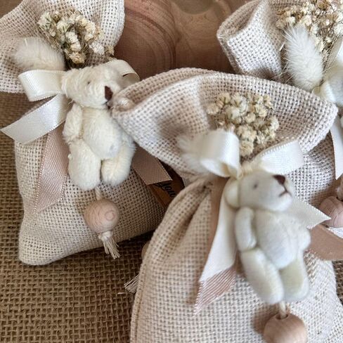 لافندر معطر على شكل دب تيدي لطيف على شكل أكياس كبيرة • أكياس ، أكياس للأدراج • زهرة مجففة باقة باقة ميني • طفل ، دش الزفاف (20 قطعة) in Kuwait