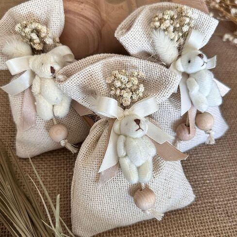 لافندر معطر على شكل دب تيدي لطيف على شكل أكياس كبيرة • أكياس ، أكياس للأدراج • زهرة مجففة باقة باقة ميني • طفل ، دش الزفاف (20 قطعة) in Kuwait