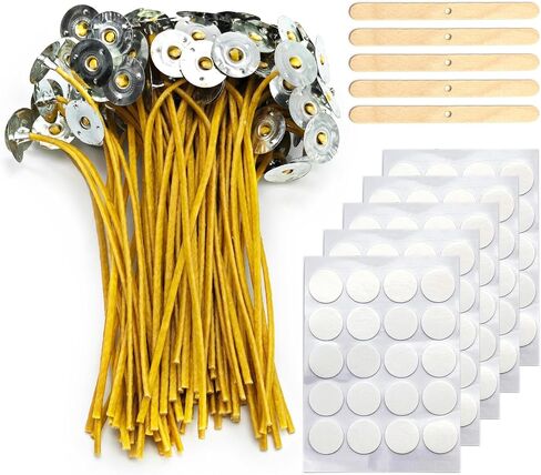 15 سم شمعة Hemp Wicks 100pcs ، فتيل القنب المضفر من أجل صنع شموع Handamde ، مع شمع العسل in Kuwait