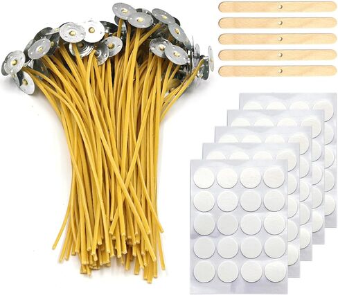 15 سم شمعة Hemp Wicks 100pcs ، فتيل القنب المضفر من أجل صنع شموع Handamde ، مع شمع العسل in Kuwait
