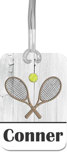 Tennis Bag Tag, Christmas Gift Women Men, Personalized Luggage ID Badge for Suitcases, Custom Sports Present Idea Player in Saudi Arabia