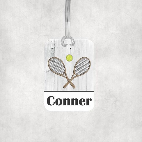 Tennis Bag Tag, Christmas Gift Women Men, Personalized Luggage ID Badge for Suitcases, Custom Sports Present Idea Player in Saudi Arabia