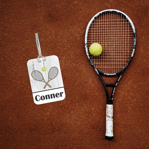 Tennis Bag Tag, Christmas Gift Women Men, Personalized Luggage ID Badge for Suitcases, Custom Sports Present Idea Player in Saudi Arabia