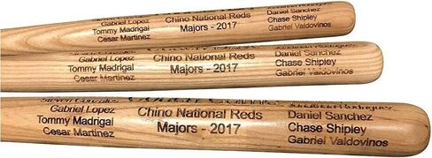 Bird's Wood Shack Mini Baseball Bat Themkeake - الخشب الصلب ، الخفافيش المصغرة التي يتم تخصيصها بالليزر لزملائها في الفريق ، المدربون ، حاملي الخاتم - ديكور الخفافيش البيسبول - 18 بوصة - كأس فريد من نوعه للدوري الصغير in Kuwait