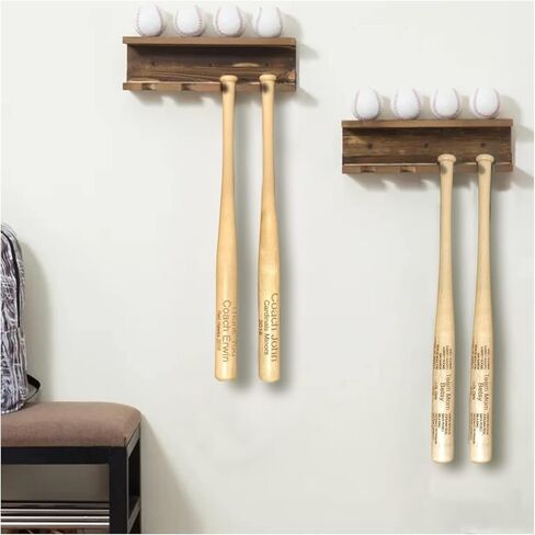 Bird's Wood Shack Mini Baseball Bat Themkeake - الخشب الصلب ، الخفافيش المصغرة التي يتم تخصيصها بالليزر لزملائها في الفريق ، المدربون ، حاملي الخاتم - ديكور الخفافيش البيسبول - 18 بوصة - كأس فريد من نوعه للدوري الصغير in Kuwait