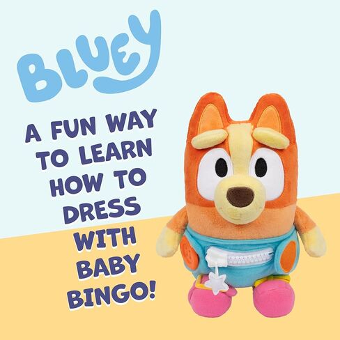 Bluey Care و Cuddle Soft Baby Toy Plush ، 11 "، لعبة تفاعلية للطفل الإلكترونية مع 10 أصوات مختلفة ، ألعاب محضرة ناعمة للأعمار 3+ in Kuwait
