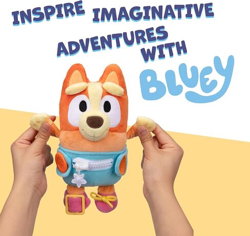 Bluey Care و Cuddle Soft Baby Toy Plush ، 11 "، لعبة تفاعلية للطفل الإلكترونية مع 10 أصوات مختلفة ، ألعاب محضرة ناعمة للأعمار 3+ in Kuwait