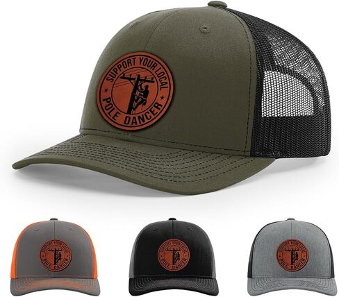 Lineman Gift, Funny Lineman, Support Your Local Pole Dancer Hat in Saudi Arabia