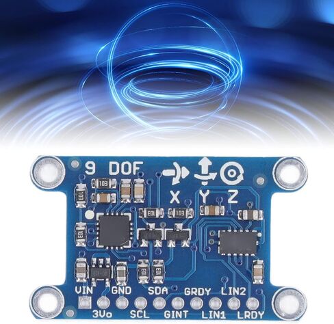 Gyroscope Module 9 Axes Digital Gyroscope Sensor Fast Measurement Low Power Loss for Robotics Drones ABS 3 5V in Saudi Arabia