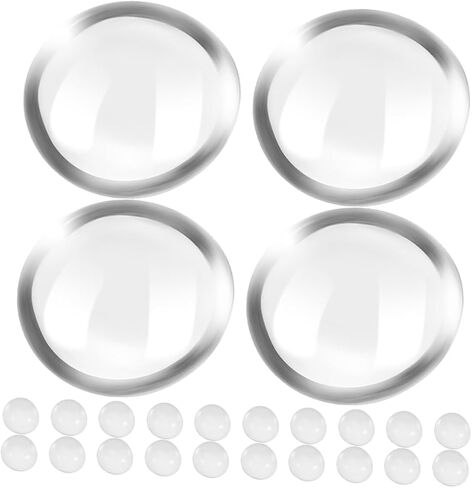 VICASKY 200pcs Clear Flat Glass Beads for Aquarium and Garden Decor Non Floating Decorative Pebbles Versatile Vase Fillers Effortless Cleaning and Visual Appeal for Home and Outdoor Use in Saudi Arabia