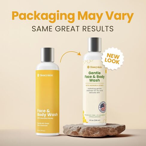 Face and Body Wash Moisturizer for Acne and Sensitive Skin Body Wash with Manuka Honey - Hydrating Facial Cleanser for Dry and Sensitive Skin and Anti-Aging Skincare for Men and Women (4oz) in Saudi Arabia