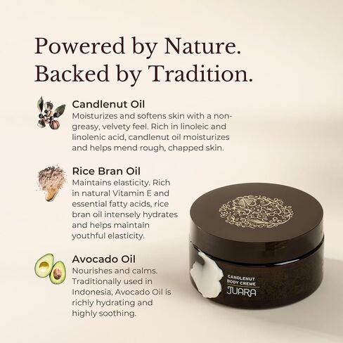 Juara - Candlenut Body Creme | Moisturizing Lotion | Dry Skin Hydration | Skin, Hands & Feet Cream | Soothing Skincare Balm | Cruelty Free, Paraben & Sulfate Free, Vegetarian | 7.5 oz (2-Pack) in Saudi Arabia