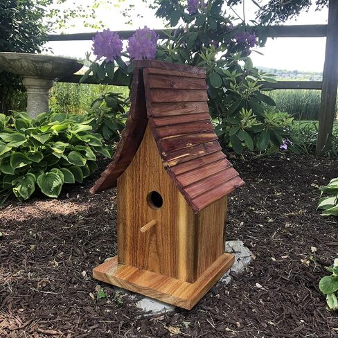 Cedar Birdhouse Porch Décor | Garden Décor | F0008 in Saudi Arabia
