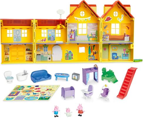 PEPPA PIG Peppa's Big Family House Playset with 3 Figures, 11 Accessories, 2025 Version with Baby Evie, Preschool Toys for Girls and Boys 3 and Up in Saudi Arabia
