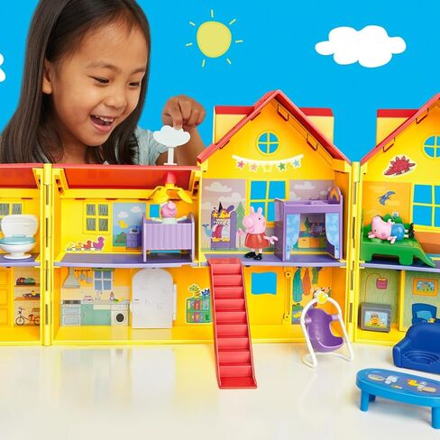 PEPPA PIG Peppa's Big Family House Playset with 3 Figures, 11 Accessories, 2025 Version with Baby Evie, Preschool Toys for Girls and Boys 3 and Up in Saudi Arabia
