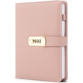 Aesthetic Diary with Lock – Beautiful Leather Journal with Easy to Change Code Lock & Refillable Pages – Quality Planner for Women with Bookmark & Pen Holder to Securely Protect Thoughts & Memories in Saudi Arabia