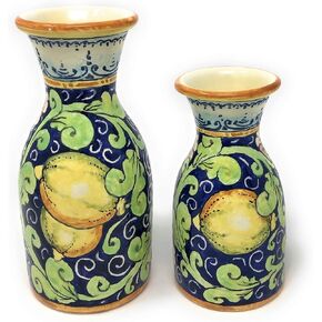 CERAMICHE D'ARTE PARRINI - Italian Ceramic Art Pottery Vases Set Pitchers Hand Painted Lemons Made in ITALY Tuscan Florence in Saudi Arabia