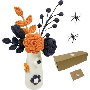 Crochet Flowers, Handmade Crochet Sunflower Bouquet with Ceramic Vase for Women, Teacher, Mom, Anniversary, Birthday, Wedding, Home Indoor Table Decor, Office Desk Decorations in Saudi Arabia