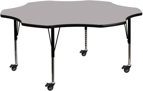 Flash Furniture Wren Mobile 60 '' Flower Red Therminal Active Table - ارتفاع الساقين القابلة للتعديل in Saudi Arabia