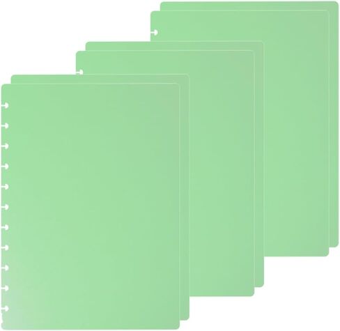 3 Set Letter Discbound Notebook Covers DIY Disc Planner Candy Colors Compatible with Levenger Circa Arc TUL Eagle and Happy Planner(Green,Letter) in Saudi Arabia