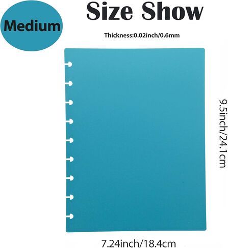 3 Set Letter Discbound Notebook Covers DIY Disc Planner Candy Colors Compatible with Levenger Circa Arc TUL Eagle and Happy Planner(Green,Letter) in Saudi Arabia