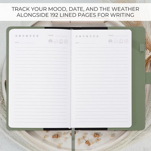 Aesthetic Diary with Lock – Beautiful Leather Journal with Easy to Change Code Lock & Refillable Pages – Quality Planner for Women with Bookmark & Pen Holder to Securely Protect Thoughts & Memories in Saudi Arabia