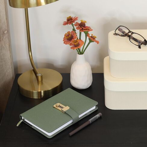 Aesthetic Diary with Lock – Beautiful Leather Journal with Easy to Change Code Lock & Refillable Pages – Quality Planner for Women with Bookmark & Pen Holder to Securely Protect Thoughts & Memories in Saudi Arabia