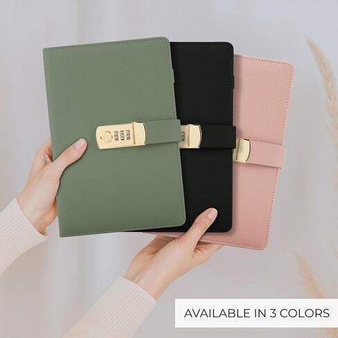 Aesthetic Diary with Lock – Beautiful Leather Journal with Easy to Change Code Lock & Refillable Pages – Quality Planner for Women with Bookmark & Pen Holder to Securely Protect Thoughts & Memories in Saudi Arabia