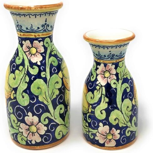 Ceramiche d'Arte Parrini - مزهريات الفخار الإيطالية للسيراميك الفنية مجموعة الليمون المطلي باليد المصنوعة في إيطاليا توسكان فلورنسا in Saudi Arabia