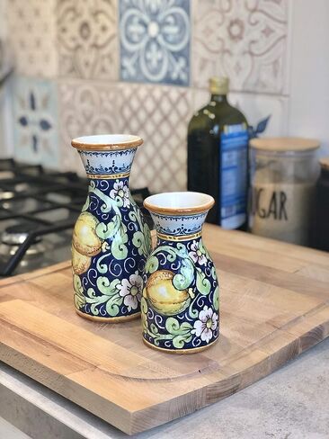 Ceramiche d'Arte Parrini - مزهريات الفخار الإيطالية للسيراميك الفنية مجموعة الليمون المطلي باليد المصنوعة في إيطاليا توسكان فلورنسا in Saudi Arabia