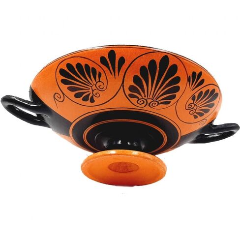 Red figure Pottery Kylix 20cm,God Dionysus with dancing Satyrs in Kuwait