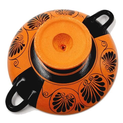 Red figure Pottery Kylix 20cm,God Dionysus with dancing Satyrs in Kuwait