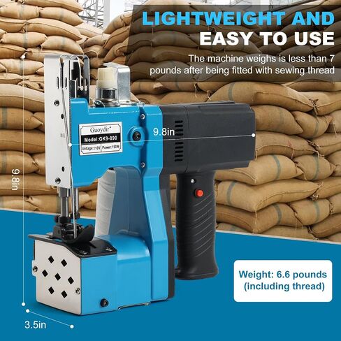 Portable heavy-duty sewing machine, industrial sewing machine, handheld sewing machine, an industrial sewing machine suitable for woven bags, sandbags and non-woven fabrics. in Saudi Arabia