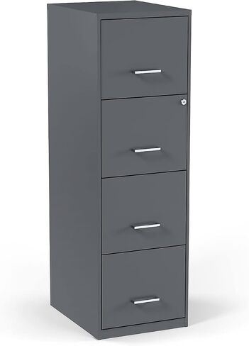 Staples 4-Drawer Vertical File Cabinet ، مستندات حجم الرسالة ، قابلة للقفل ، 18.9 "D X 14.3" W x 45.8 "H ، Black in Saudi Arabia