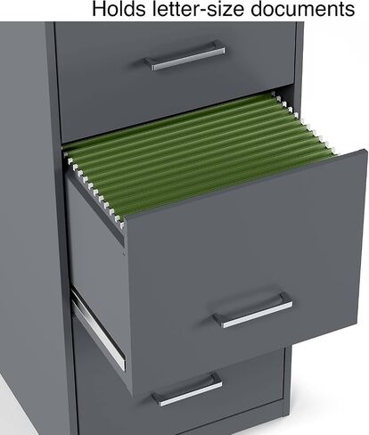 Staples 4-Drawer Vertical File Cabinet ، مستندات حجم الرسالة ، قابلة للقفل ، 18.9 "D X 14.3" W x 45.8 "H ، Black in Saudi Arabia