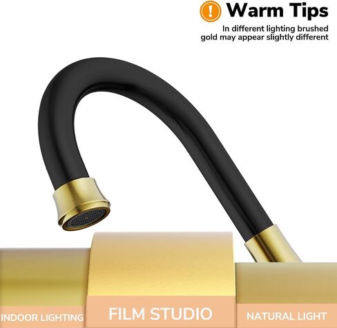 4 inch Brushed Gold Bathroom Sink Faucet with Pop-up Drain and 2 Supply Hoses, Stainless Steel Lead-Free 2-Handle Centerset Faucet for Vanity RV in Kuwait