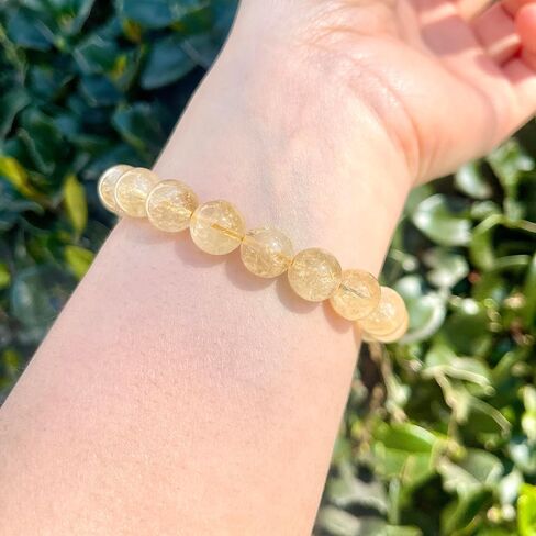 7A Natural Yellow Azeztulite Crystal Bracelet With an Exquisitely Carved Dragon Head Bead Size 10mm in Saudi Arabia