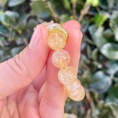 7A Natural Yellow Azeztulite Crystal Bracelet With an Exquisitely Carved Dragon Head Bead Size 10mm in Saudi Arabia